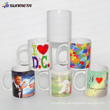 Sunmeta Fabrik liefern Werbe-Sublimation Tassen 11oz Sublimation weißen Tassen